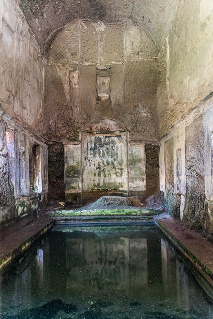 South-western baths, Herculaneum. October 2023.
Room 1, looking north in interior of baths complex. Photo courtesy of Johannes Eber.